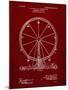 PP167- Burgundy Ferris Wheel Poster-Cole Borders-Mounted Giclee Print