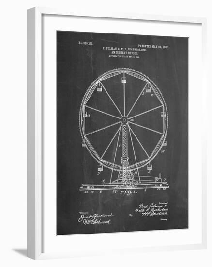 PP167- Chalkboard Ferris Wheel Poster-Cole Borders-Framed Giclee Print