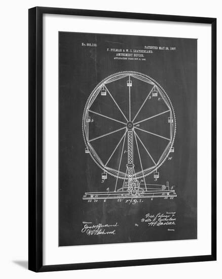 PP167- Chalkboard Ferris Wheel Poster-Cole Borders-Framed Giclee Print