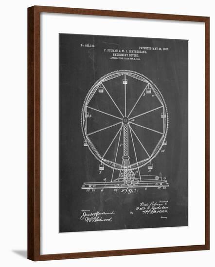 PP167- Chalkboard Ferris Wheel Poster-Cole Borders-Framed Giclee Print