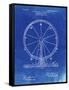 PP167- Faded Blueprint Ferris Wheel Poster-Cole Borders-Framed Stretched Canvas