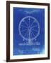 PP167- Faded Blueprint Ferris Wheel Poster-Cole Borders-Framed Giclee Print