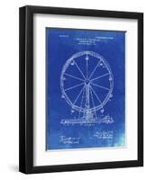 PP167- Faded Blueprint Ferris Wheel Poster-Cole Borders-Framed Giclee Print