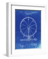 PP167- Faded Blueprint Ferris Wheel Poster-Cole Borders-Framed Giclee Print