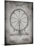 PP167- Faded Grey Ferris Wheel Poster-Cole Borders-Mounted Giclee Print