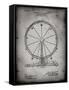 PP167- Faded Grey Ferris Wheel Poster-Cole Borders-Framed Stretched Canvas