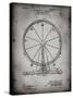 PP167- Faded Grey Ferris Wheel Poster-Cole Borders-Stretched Canvas