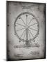 PP167- Faded Grey Ferris Wheel Poster-Cole Borders-Mounted Giclee Print