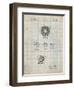 PP168- Antique Grid Parchment Golf Ball Uniformity Patent Poster-Cole Borders-Framed Giclee Print