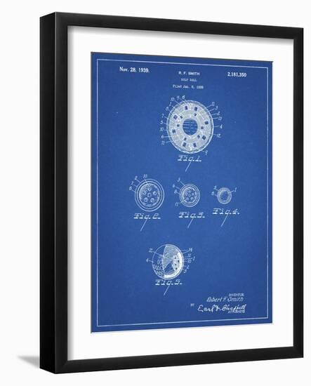 PP168- Blueprint Golf Ball Uniformity Patent Poster-Cole Borders-Framed Giclee Print