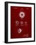 PP168- Burgundy Golf Ball Uniformity Patent Poster-Cole Borders-Framed Giclee Print