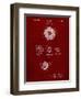 PP168- Burgundy Golf Ball Uniformity Patent Poster-Cole Borders-Framed Giclee Print