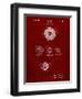 PP168- Burgundy Golf Ball Uniformity Patent Poster-Cole Borders-Framed Giclee Print