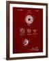 PP168- Burgundy Golf Ball Uniformity Patent Poster-Cole Borders-Framed Giclee Print