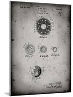PP168- Faded Grey Golf Ball Uniformity Patent Poster-Cole Borders-Mounted Giclee Print