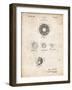 PP168- Vintage Parchment Golf Ball Uniformity Patent Poster-Cole Borders-Framed Giclee Print