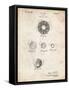 PP168- Vintage Parchment Golf Ball Uniformity Patent Poster-Cole Borders-Framed Stretched Canvas