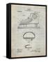 PP169- Antique Grid Parchment Hockey Skate Patent Poster-Cole Borders-Framed Stretched Canvas