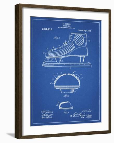 PP169- Blueprint Hockey Skate Patent Poster-Cole Borders-Framed Giclee Print