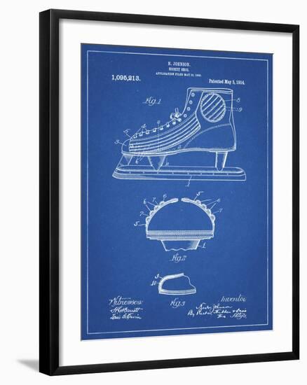 PP169- Blueprint Hockey Skate Patent Poster-Cole Borders-Framed Giclee Print