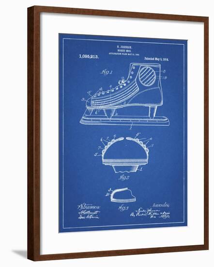 PP169- Blueprint Hockey Skate Patent Poster-Cole Borders-Framed Giclee Print