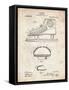 PP169- Vintage Parchment Hockey Skate Patent Poster-Cole Borders-Framed Stretched Canvas