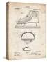 PP169- Vintage Parchment Hockey Skate Patent Poster-Cole Borders-Stretched Canvas