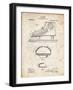 PP169- Vintage Parchment Hockey Skate Patent Poster-Cole Borders-Framed Giclee Print