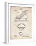 PP169- Vintage Parchment Hockey Skate Patent Poster-Cole Borders-Framed Giclee Print