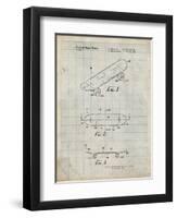 PP17 Antique Grid Parchment-Borders Cole-Framed Premium Giclee Print