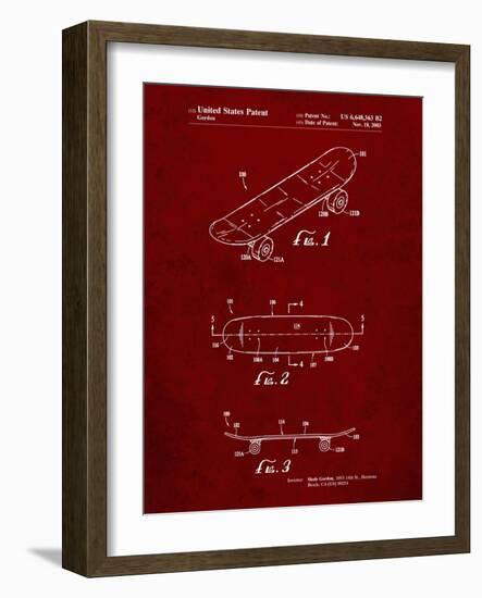 PP17 Burgundy-Borders Cole-Framed Giclee Print