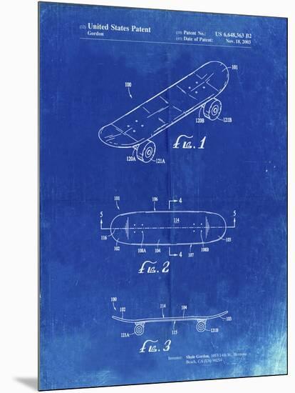 PP17 Faded Blueprint-Borders Cole-Mounted Giclee Print