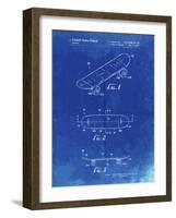 PP17 Faded Blueprint-Borders Cole-Framed Giclee Print