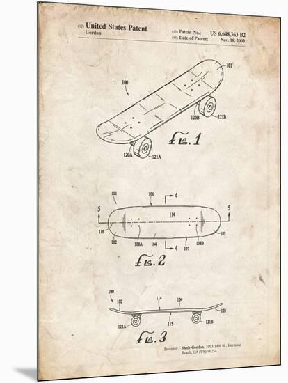 PP17 Vintage Parchment-Borders Cole-Mounted Giclee Print