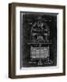 PP173- Black Grunge Tesla Electro Motor Patent Poster-Cole Borders-Framed Giclee Print