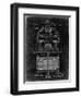 PP173- Black Grunge Tesla Electro Motor Patent Poster-Cole Borders-Framed Giclee Print