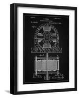 PP173- Vintage Black Tesla Electro Motor Patent Poster-Cole Borders-Framed Giclee Print