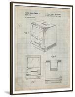 PP176- Antique Grid Parchment First Macintosh Computer Poster-Cole Borders-Framed Premium Giclee Print