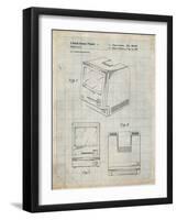 PP176- Antique Grid Parchment First Macintosh Computer Poster-Cole Borders-Framed Giclee Print