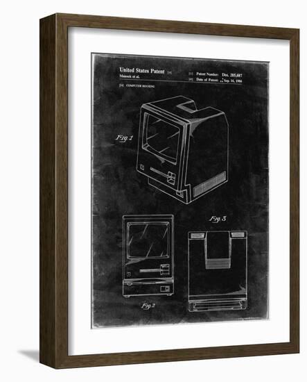 PP176- Black Grunge First Macintosh Computer Poster-Cole Borders-Framed Giclee Print