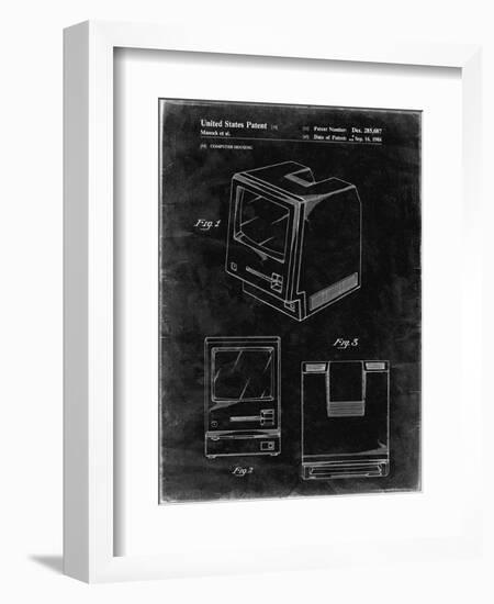 PP176- Black Grunge First Macintosh Computer Poster-Cole Borders-Framed Giclee Print