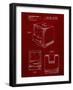 PP176- Burgundy First Macintosh Computer Poster-Cole Borders-Framed Giclee Print