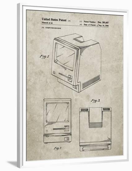 PP176- Sandstone First Macintosh Computer Poster-Cole Borders-Framed Premium Giclee Print