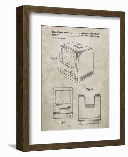 PP176- Sandstone First Macintosh Computer Poster-Cole Borders-Framed Giclee Print