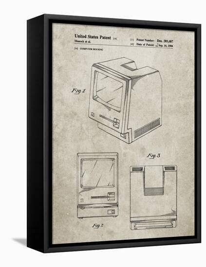 PP176- Sandstone First Macintosh Computer Poster-Cole Borders-Framed Stretched Canvas