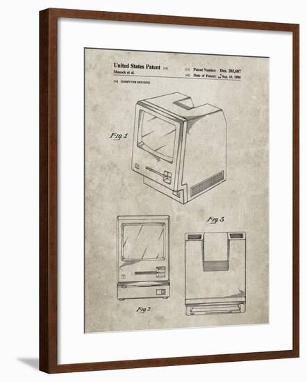 PP176- Sandstone First Macintosh Computer Poster-Cole Borders-Framed Giclee Print