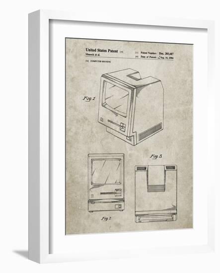 PP176- Sandstone First Macintosh Computer Poster-Cole Borders-Framed Giclee Print