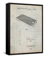 PP177- Antique Grid Parchment iPhone 3 Patent Poster-Cole Borders-Framed Stretched Canvas