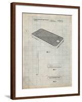 PP177- Antique Grid Parchment iPhone 3 Patent Poster-Cole Borders-Framed Giclee Print