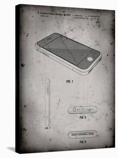 PP177- Faded Grey iPhone 3 Patent Poster-Cole Borders-Stretched Canvas